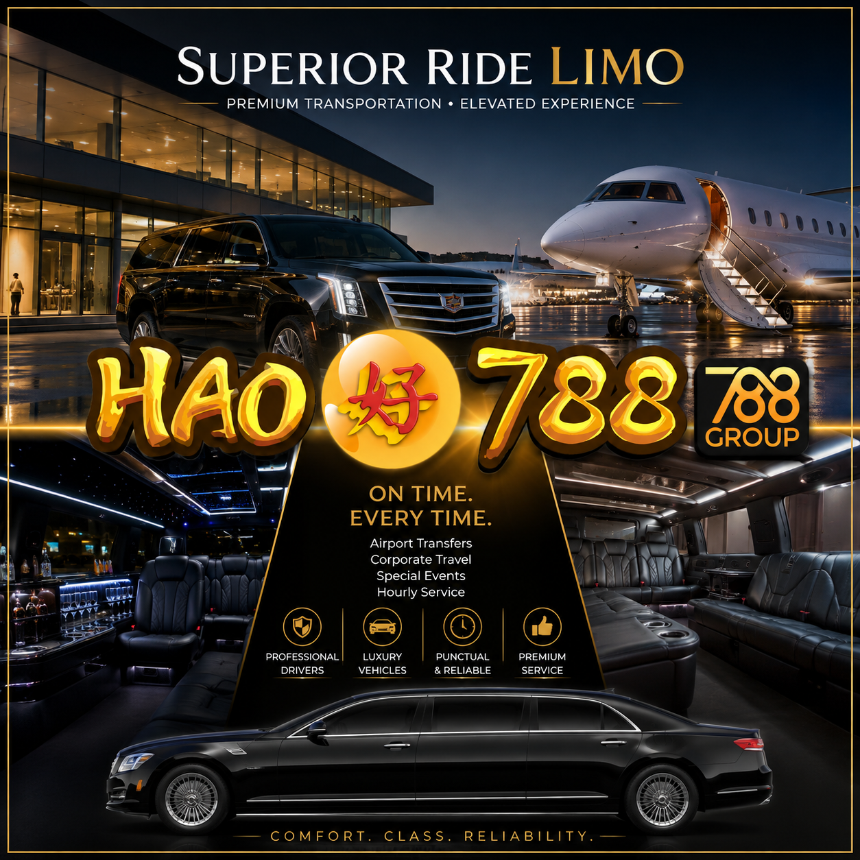 HAO788 x Superior Ride Limo | Layanan Transportasi Premium & Limousine Mewah Terpercaya 2026